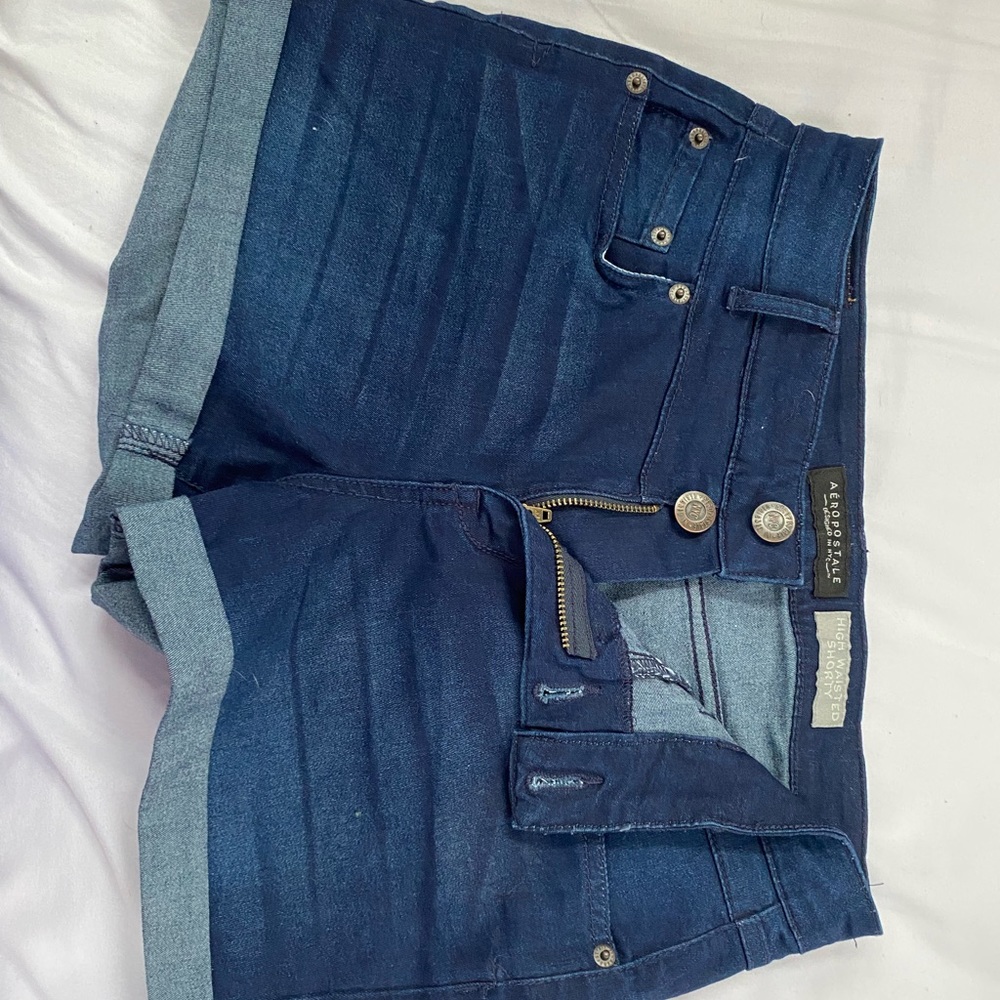 High waisted jean shorts